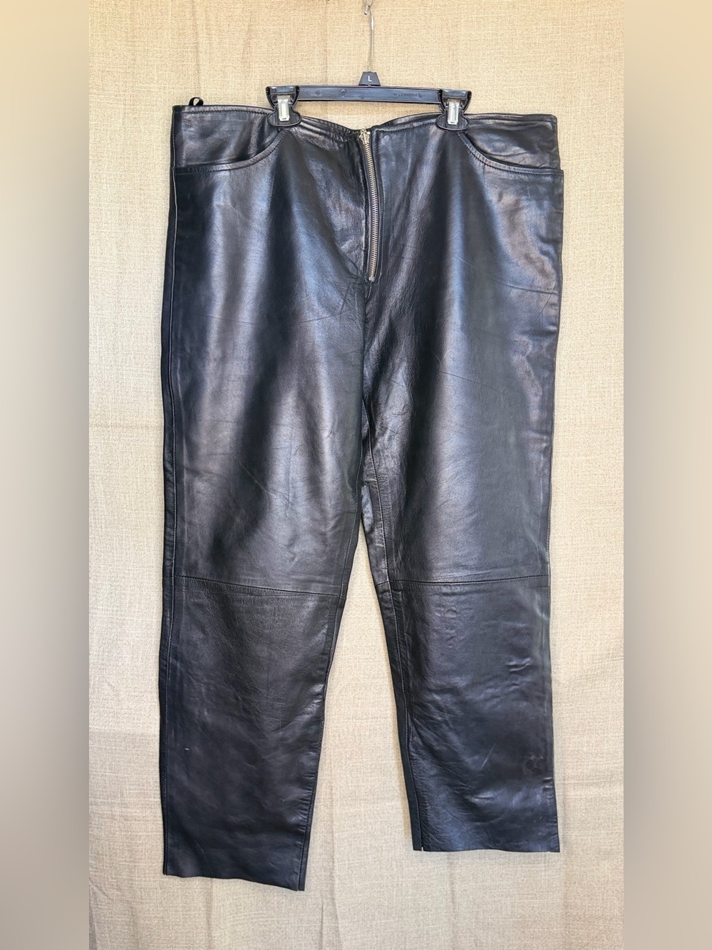 Antelope Creek Genuine Leather Black Pants